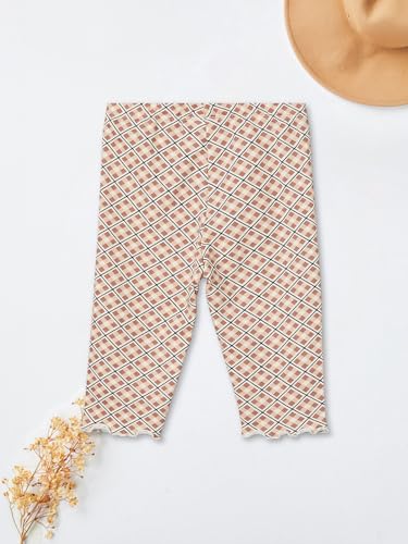 Max Girls Printed Top with Leggings Set (Beige_18-24 M)