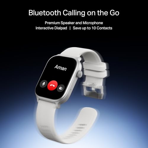 Boat Storm Infinity Plus Smartwatch with 20 Days Battery, ASAP™ Charge, 4.97 cm HD Display, Functional Crown, Multiple Sports Modes, BT Calling, SOS, IP68, Heart Rate & SpO2 Monitor (Cool Grey)