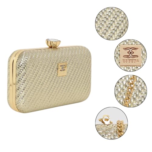 ESBEDA Gold Color Sparkle Luxe Women’s Clutch For WomensStylish Clutch | Gift Bag For Women