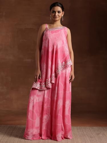 Libas Womens Printed Silk Blend Co-ord Set for Women