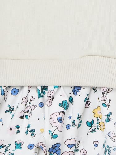 Max Girls Printed Top with Leggings (Beige_12-18 M)