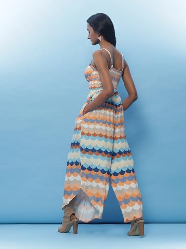 Label RITU KUMAR Orange Printed Jumpsuit