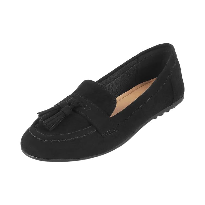 tresmode Jonum Black Women's Casual Loafers in Size 3 UK / 36 EU