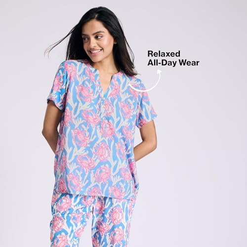 NYKD by Nykaa Breezy Rayon Pyjama Coord Set with Flattering High Low Hem Top Nys933