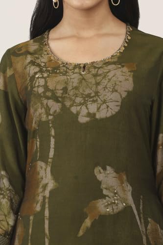 Rangriti Viscose Polyester Printed Straight Festive Kurta With Palazzo