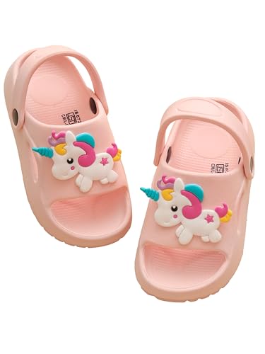 Yellow Bee Cute Unicorn Design Sandals For Girls - Pink,6C,3-3.5 Years