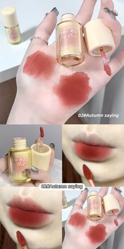 Gege Bear Powder Mist Lip Glaze | Ultra-Fine Soft Matte Finish | Lightweight & Long-Lasting | 6 Gorgeous Shades | Fluffy Cloud Lip Tint Effect | Smooth & Luxurious Texture | Modern & Chic Lip Makeup for Women (03# Rose, 2.5g)