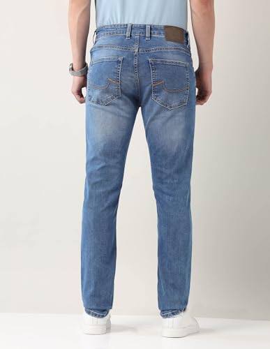 Arvind Slim Fit Mid Rise Light Blue Jeans