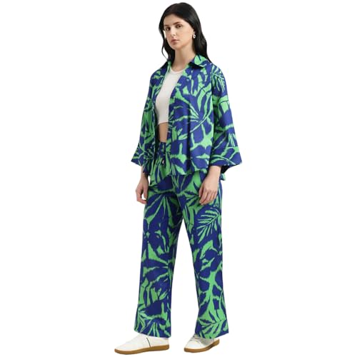 United Colors of Benetton Regular Fit Spread Collar Printed Shirt (Size : S) - 26P5WVNTP327I902 Multicolour