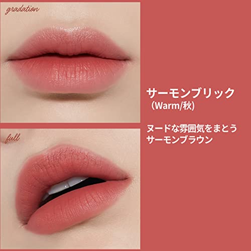 ETUDE Fixing Tint| Long Lasting High Pigmented Liquid Lipstick |Waterproof Lightweight Matte Finish Lip Stain| Full Coverage| #12 Salmon Brick-4g (Pack of 2)
