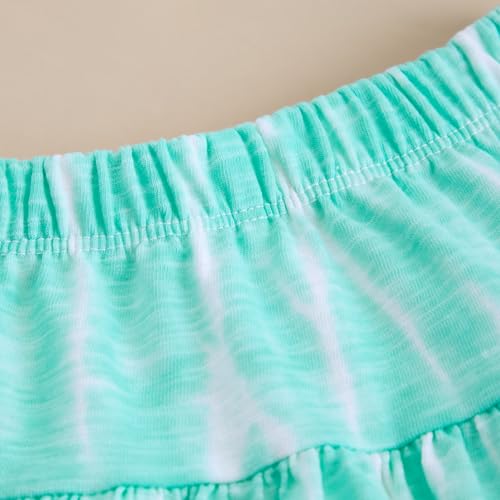 Hopscotch Girls Regular Fit Aqua Tie & Dye Print Skirts for Ages (5-6 Years)