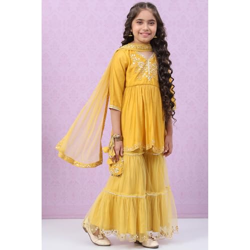 BIBA GIRL EMBROIDERY RELAXED KID(KW4802_MUSTARD YELLOW_11)