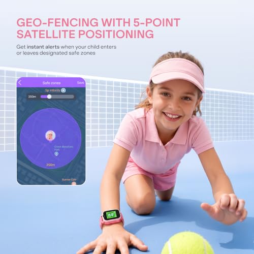 boAt Sailor Nav Kids Smartwatch with 2-Way Video & Voice Calling, Real Time Location Monitoring via Google Maps, Geofencing, 4G SIM Compatible, Parental Control, SOS, Smartwatch for girls (Fairy Pink)