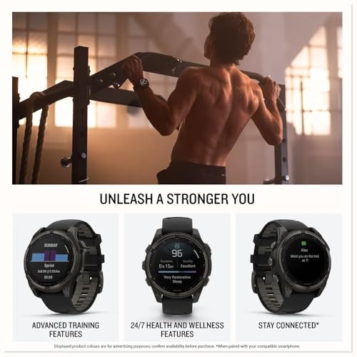 Garmin Fenix 8 43mm,AMOLED,Saph,SftGldSS/FogGryLeatherBnd,Excl
