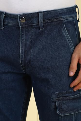 Allen Solly Men's Regular Jeans (ALDNACLFQ55598_Navy