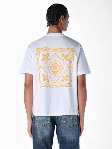 Jack & Jones Men Regular Fit White Tshirt