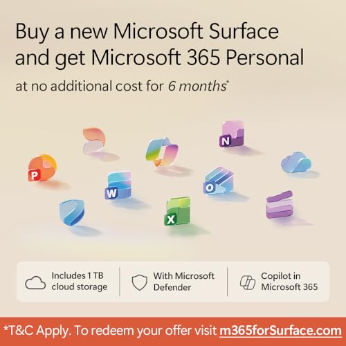 Microsoft Surface Pro 12" - Windows 11 Home - Copilot+ PC - LCD PixelSense Touchscreen - Snapdragon X Plus (8 Core) - 16GB RAM - 512GB SSD - Platinum. with Microsoft 365 for 6 Months*