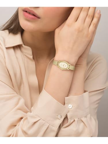 Lacoste Lacoste Parisienne Qtz Basic Light Gold Oval Dial Women's Watch- 2001453