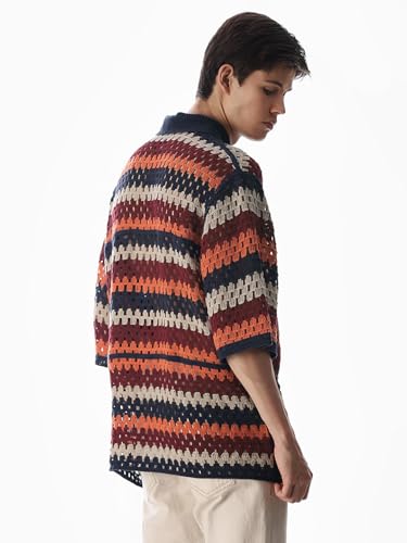 Jack & Jones Men's Oversized Multicolor Shirt