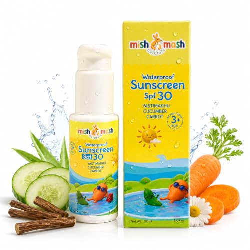 Mishmash Naturals Kids Waterproof Sunscreen SPF 30 PA+++ 50ml