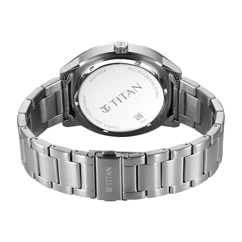 Titan Regalia Arc Analog with Day Date Second Subdial and Blue Dial Stainless Steel Strap Watch for Men - 90213SM01