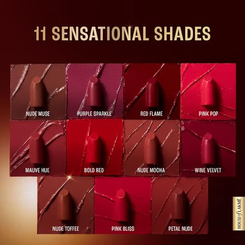 Lakme Ultimat Glam Satin Matte Lipstick -NudeMuse-UN1-4.3g (Pack of 2)