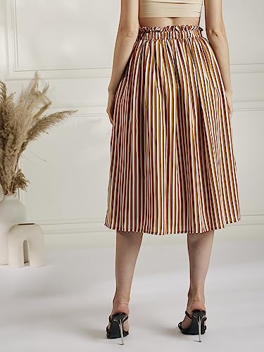 Marie Claire Crepe Western Skirt Yellow