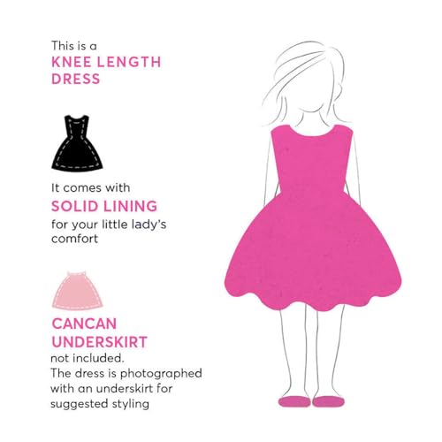Hopscotch Girls Slim Fit Sleeveless Solid Party Fit And Flare Knee-Length Dress In Pink Color For Ages - 7-8 Years