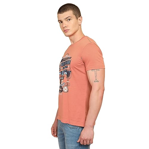 Wrangler Men's Solid Regular Fit Shirt (WMTS006970_Brown