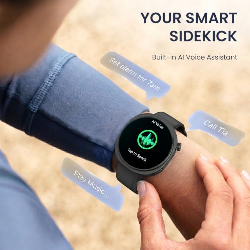 Fastrack Revoltt FR3 Pro Smartwatch with 1.43” AMOLED Display,Dynamic 60Hz Refresh,Nitrofast Charging, HRM, SpO2, Sleep,Multiple Menu Style,Functional Crown,IP68, BT Calling,24/7 Health Suite - Black
