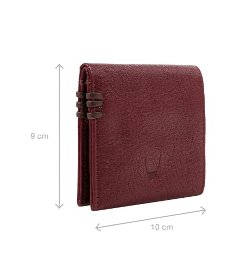 Hidesign Women's Genuine Leather Bi-Fold Wallet Marsala, Solid with 1 Money Compartment and 4 CC Slots
