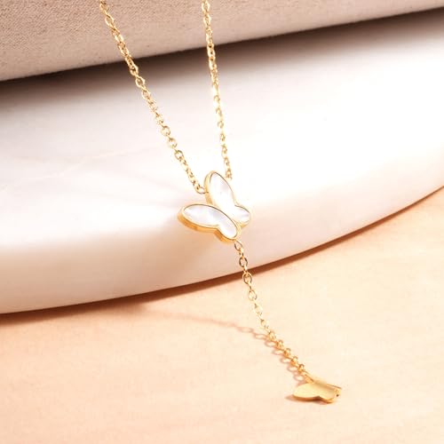 PALMONAS Butterfly Bliss Pendant Necklace for Women - Waterproof & Anti-Tarnish Jewellery, Gift For Girls & Women
