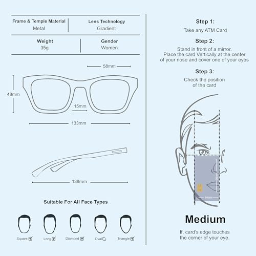 French Connection Gradient Round Women's Sunglasses -(FC 7428 C1 58 S_LC |58| Grey Color Lens)