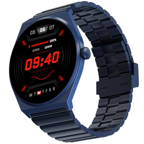 Fire-Boltt Phoenix Nova Smartwatch 1.43” Slim Super AMOLED Display 466x466 Pixel Always-On Display Bluetooth Calling, Health Tracker for Men & Women Midnight Sapphire