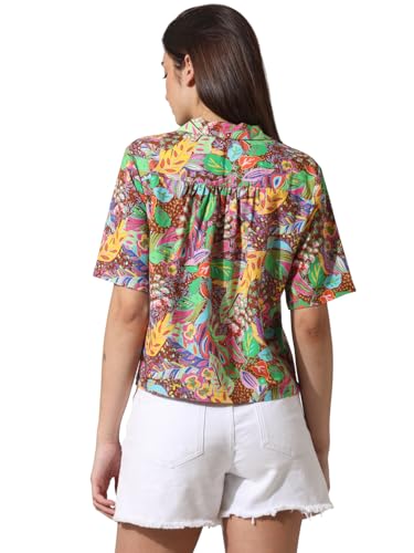 ONLY Women Printed Cotton Loose Fit Multicolor Shirt