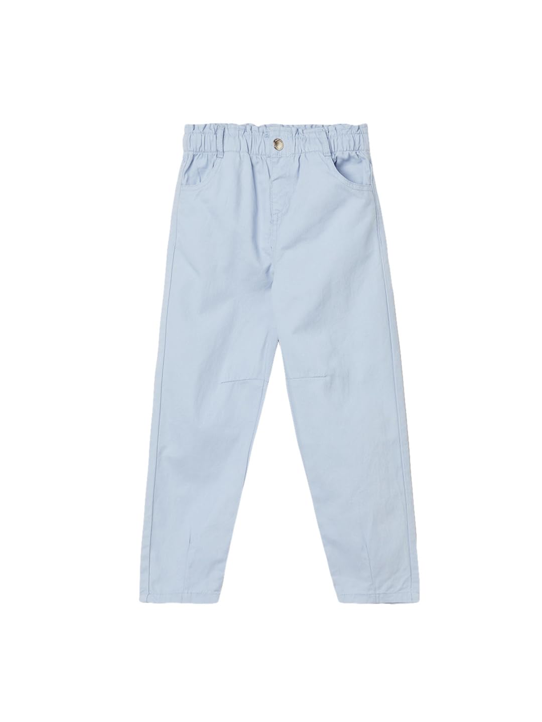 Max Girls Solid Mom Fit Jeans (Blue_6-8 Y)