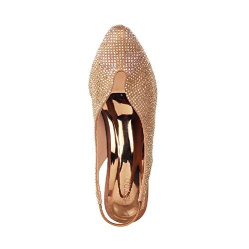Metro Womens Synthetic Gold Sandals (Size (3 UK (36 EU))