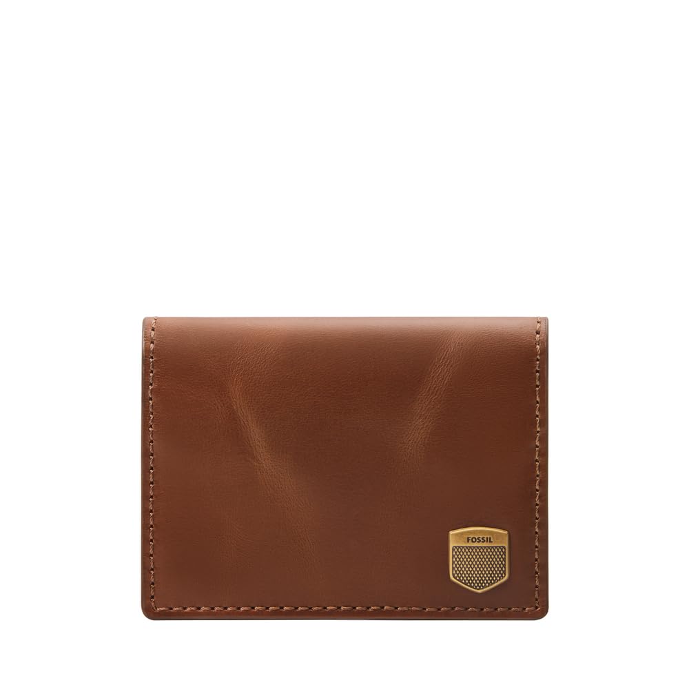 Fossil Men Leather Hayes Brown Wallet Ml4646200