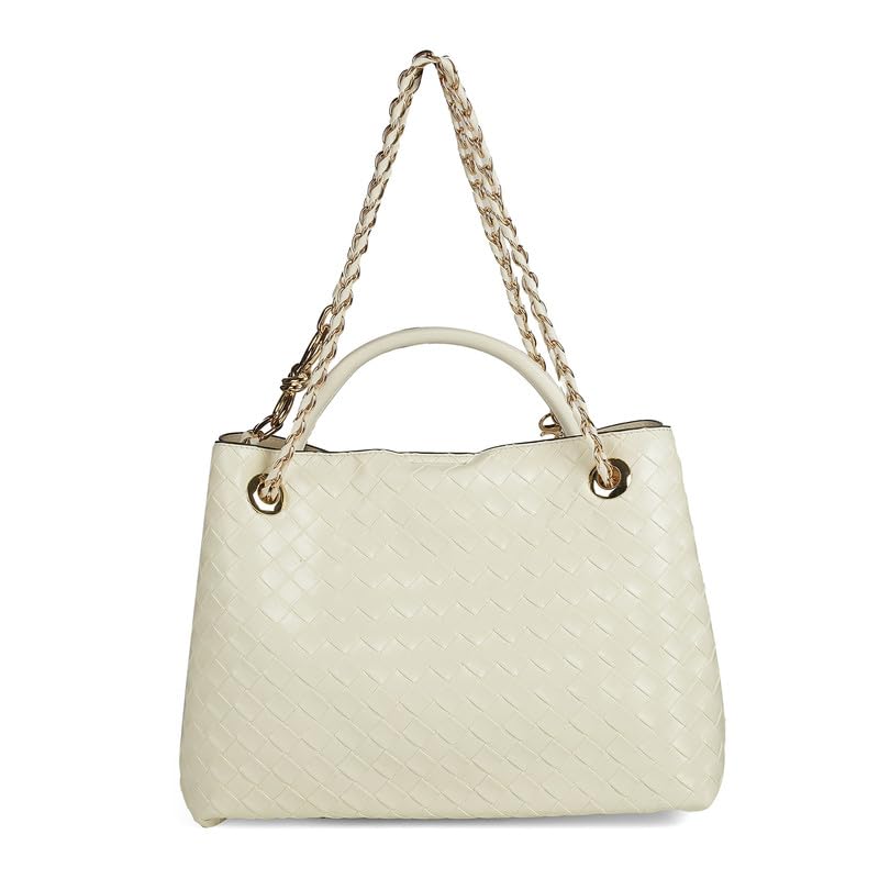 tresmode MATERA Beige Vegan Leather Handbag for Women