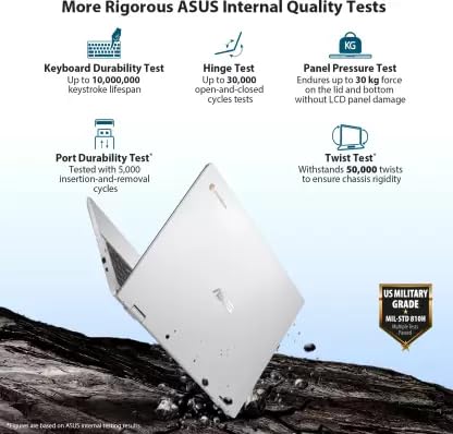 ASUS Chromebook Intel Celeron Dual Core N4500 - (8 GB/64 GB EMMC Storage/Chrome OS) CX1500CKA-EJ0275 Chromebook (15.6 Inch, Transparent Silver, 1.80 Kg)