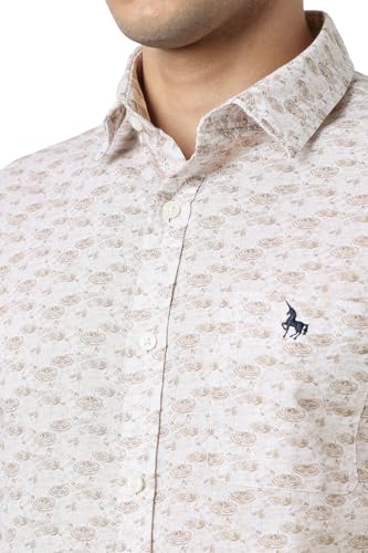 Van Heusen Men's Slim Fit Shirt (VSSFUSLF702252_Beige