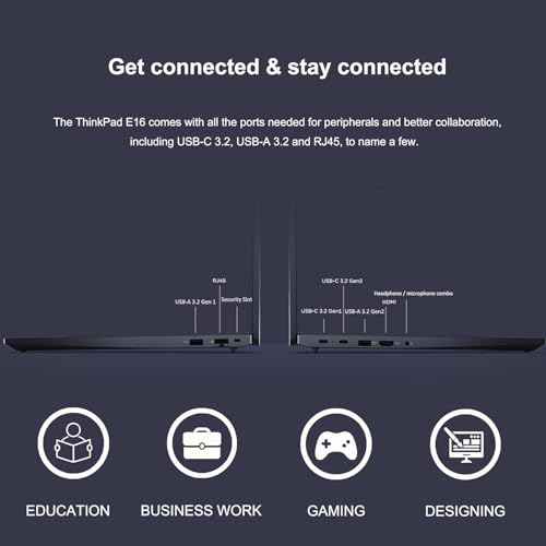 Lenovo ThinkPad P16v Gen 2 Mobile Workstation Laptop (16" 4K 100%DCI-P3, NVIDIA RTX 1000 Ada 6GB, Intel Ultra 7 155H, 64GB DDR5 RAM, 2TB SSD) 800 nits, 2 x Thunderbolt 4, 5MP IR Webcam, Win 11 Pro