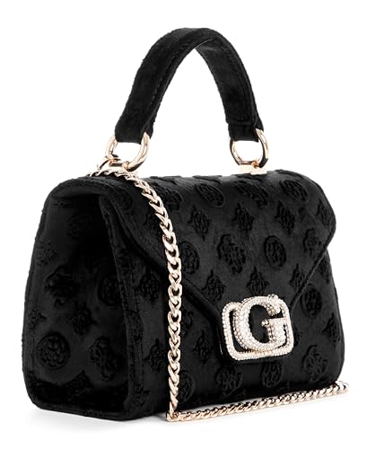 GUESS Women's Black Printed Satchel Bag| Ladies Purse Handbags | Gift For Ladies