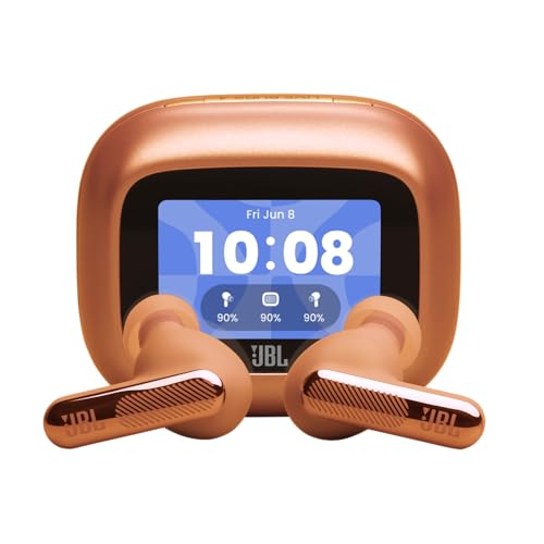 JBL New Live Beam 4 TWS with Smart Charging Case, Hi-Res Audio, True Adaptive Noise Cancelling 2.0, 6-Mic Perfect Calls 2.0, Personi-Fi 3.0, BT 6.0, LE Audio,Auracast, Up to 48H Playtime, IP55, Orange