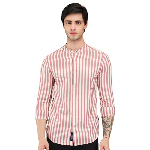 Being Human Red Regular Fit Regular Collar Men's Shirt Clothing