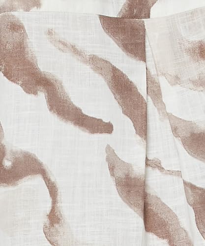 Max Women Printed High-Low Shirt Dress(White_XL)