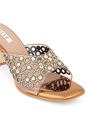 ELLE Women Fashion Sandal,Antique,UK-7