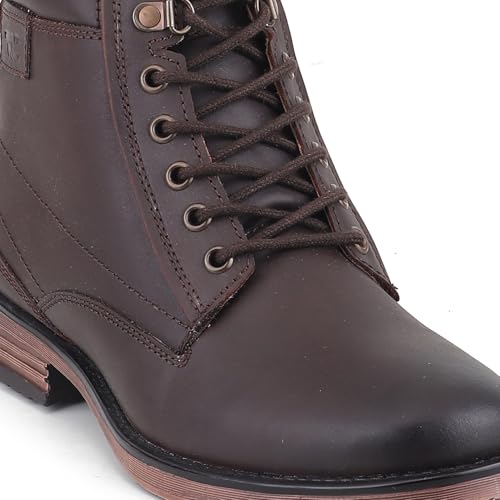 Red Chief Ankle Casual Laceup Shoes for Men | Brown UK08