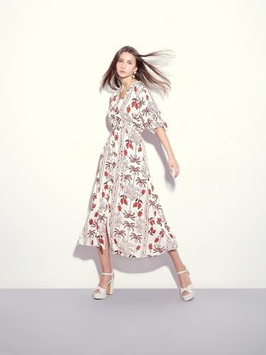 VERO MODA Women's Fit and Flare White Dress