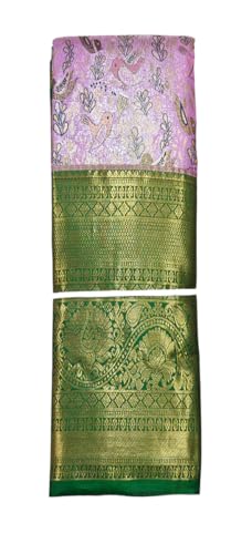 VFCollections Women's Kanchipuram Silk Pure Pattu Sarees With Blouse (VFC630-3)